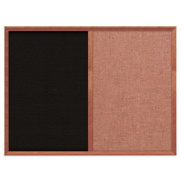 Slim Style Indoor Enclosed Corkboard, 12, UNITED VISUAL PRODUCTS, Mfr# UV500SC-BRONZE-PUMICE